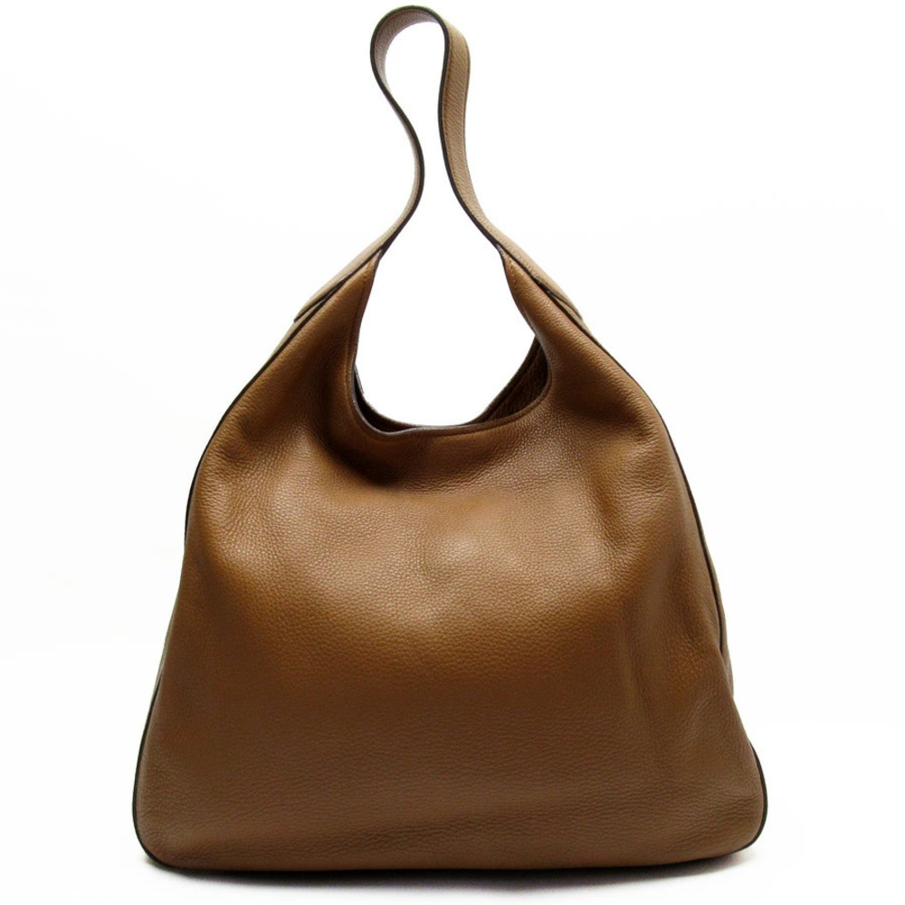 Prada Vitello Corsica Pocket Hobo Bag brown calf skin